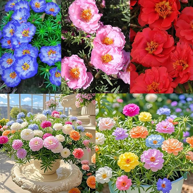 10000+Mixed Portulaca Moss Rose Seeds for Planting Outdoor Beautiful Garden Decor Home