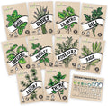Culinary Herb Seeds Variety Pack: 10 Spice Herbs, Hydroponic Garden Indoors, Heirloom Planting Basil, Parsley, Sage, Thyme, Rosemary, Cilantro, Chives Dill Oregano, Summer Savory by Sustainable Sprout