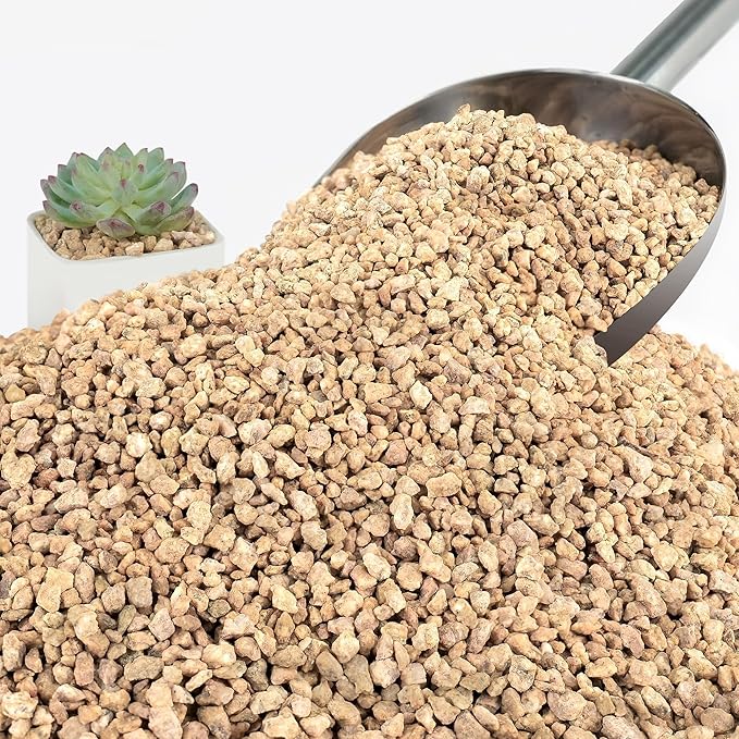 NUPICK 6lb Maifanitum Stones for Succulent, 1/8"-1/4" Golden Pea Gravel for Cactus, Small Pebbles for Indoor Plants Soil Covers, Decorative Rocks for Bonsai, Vases Fillers, Aquarium, Top Dressing