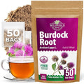 Wildfield Herbs 50 Bags Burdock Root Tea Herb Dried Burdock Root Tea Herb (Arctium Lappa Root) - 50 Count 1.5g Bags Bardana