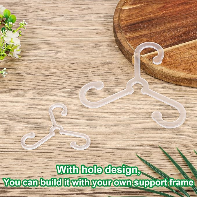 BOXOB 4pcs Plant Stem Supports, Reusable Houseplant Acrylic Stabilizer Grapple Holder 2 Sizes Leaf Support for Thriving Growth Indoor/Outdoor Monstera & Climbing Plants Flowers