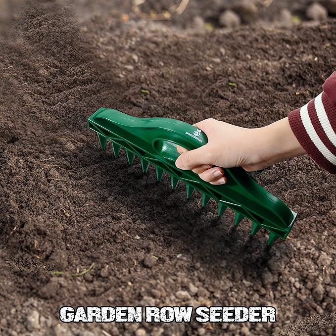 The Row Seeder – Handheld Garden Tool for Precise Seed & Seedling Spacing in Rows & Seed Trays – for Vegetables, Flowers & Herbs. Durable & Ergonomic