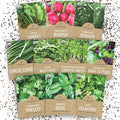 Organic Window Sill Seeds Variety Pack - 10 Individual Packs - 2026 Season - Basil, Cilantro, Pink Beauty Radish and More! for Indoor & Outdoor Planting (Non-GMO, Certified Organic)