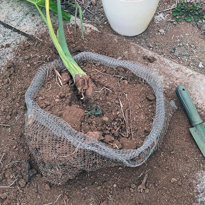 Foyego 4Pcs 15 Gallon Root Guard Baskets for Plants, Underground Stainless Steel Wire Mesh Cages Gopher and Vole Wire Basket Protect The Roots of Large Plants