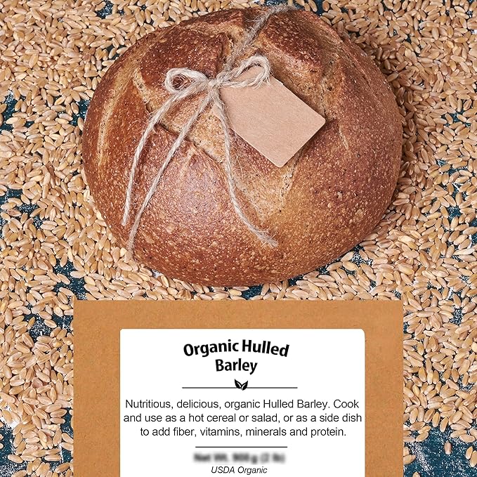 Be Still Farms Organic Hulled Barley Grain (4.8lb) - Whole Barley Groat Seed Bulk - Great for Soup, Flour, Cereal, Home Brewing, Grinding - High in Fiber | USA Grown | USDA Certified | Vegan | Non-GMO