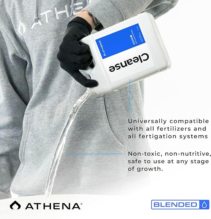 Athena Blended Cleanse | Plant-Safe System Cleaner for Hydroponics | Descaler Solution & Irrigation Line Cleaner | 32 Oz