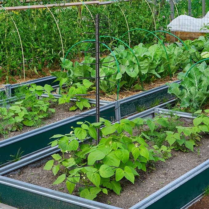 Outdoor Metal Trellis for Climbing Plants, Heavy Duty Rustproof Garden Trellis 45in, Sturdy Plant Support for Roses, Ivy, Tomatoes, Cucumbers, Flowers