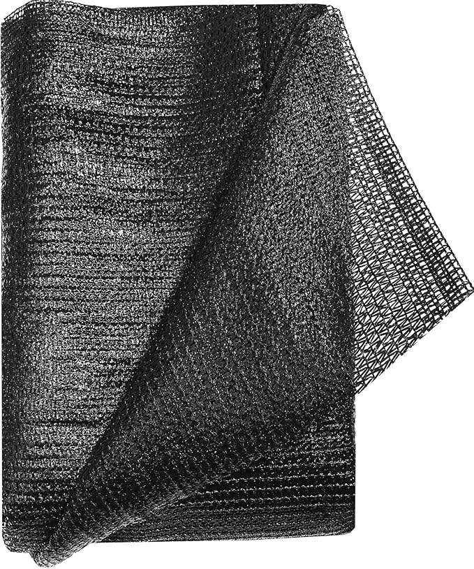 e.share Shade Cloth, 40%-50% Sunblock UV Protection, 10 FT X 6.5 FT, Black Sun Mesh Net for Garden Plant Cover,Flowers,Greenhouse,Patio,Vegetables,Chicken Coops
