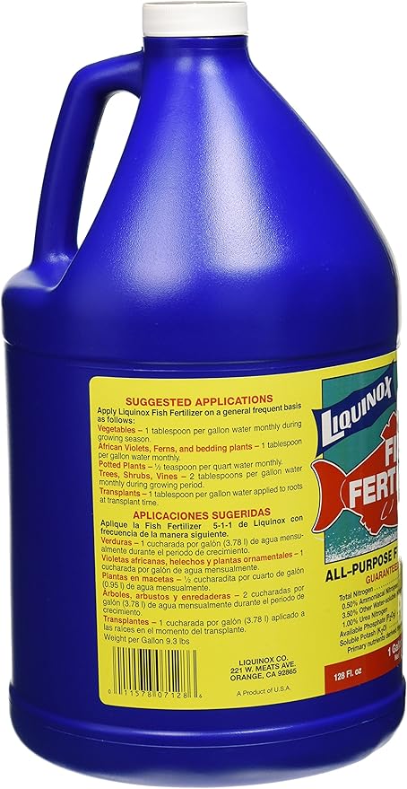 7128 Fish Emulsion 5-1-1 Fertilizer, 1-Gallon