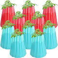 Adnee 10 Pack Water Filled Plant Protectors-19 x 17 Inch Reusable Wall of Water Plant Covers for Tomato Plants-Red Blue Early Season Insulating Plant Protective Cover for Outdoor Winter Freeze