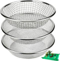 3PACK Soil Sand Compost Sifter for Gardening - Soil Compost Rock Sifter with Repotting Mat Fits 5-Gallon Buckets 1/4 Inch & 1/8 Inch & 3/8 Inch Mesh Sieve for Gravel, Dirt, Sawdust