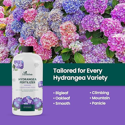 32oz Hydrangea Fertilizer - Makes 32 Gallons of Hydrangea Plant Food, Hydrangeas Indoor Plant Fertilizer Liquid for Lush Growth, Strong Stems, and Vibrant Blooms, Nutrient-Rich Flower Food