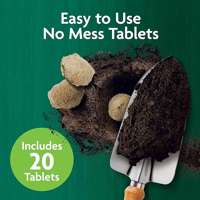 Miracle-Gro Organic Planting Tablets - for Transplants and Starter Plants, Formulated with Calcium, Plant Fertilizer, Boosts Early Rooting, OMRI Listed, 20 Tablets
