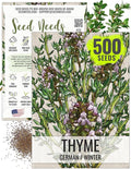 Seed Needs Thyme Seeds for Planting - Non-GMO Heirloom & Untreated Perennial Herb Seed to Plant a Culinary Kitchen Garden Indoors or Outdoors (1 Pack)