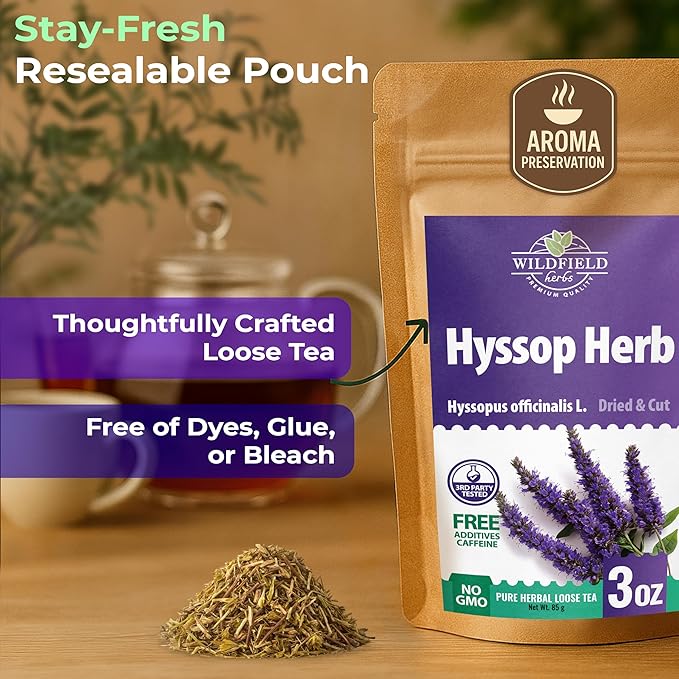 3 oz. Hyssop Dried Herb Hyssop Tea Herbal (Hyssópus Officinális) - 85 g Hyssops Hysopp Herb Hisopo