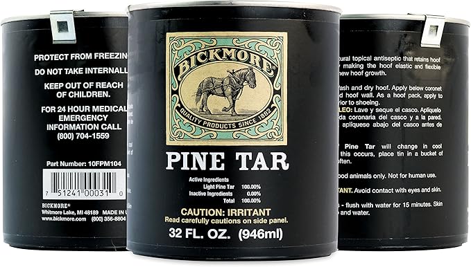 Bickmore Pine Tar 32oz - Hoof Care Formula for Horses