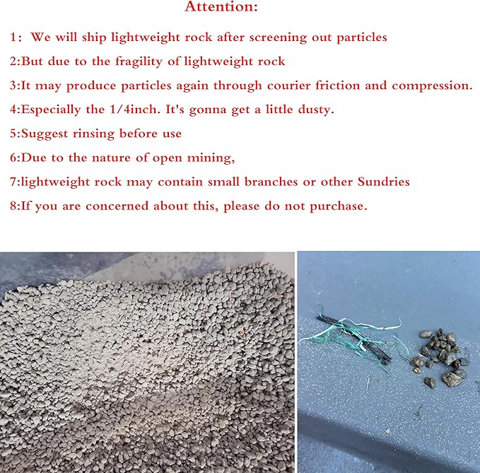 MDPQT Organic Pumice for Bonsai and Horticultural 100% Natural (3 gallons, 1/2 inch)