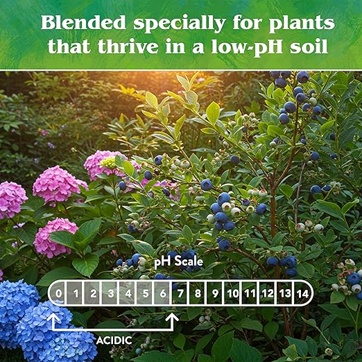 Down To Earth All Natural Fertilizers Organic Acid Mix - Plant Food for Blueberries, Raspberries, Azaleas and Rhododendrons 4-3-6, 5 lb