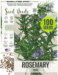 Seed Needs Rosemary Seeds for Planting - Non-GMO Heirloom & Untreated Perennial Herbs to Plant a Medicinal & Culinary Kitchen Garden Indoors or Outdoors (1 Pack)