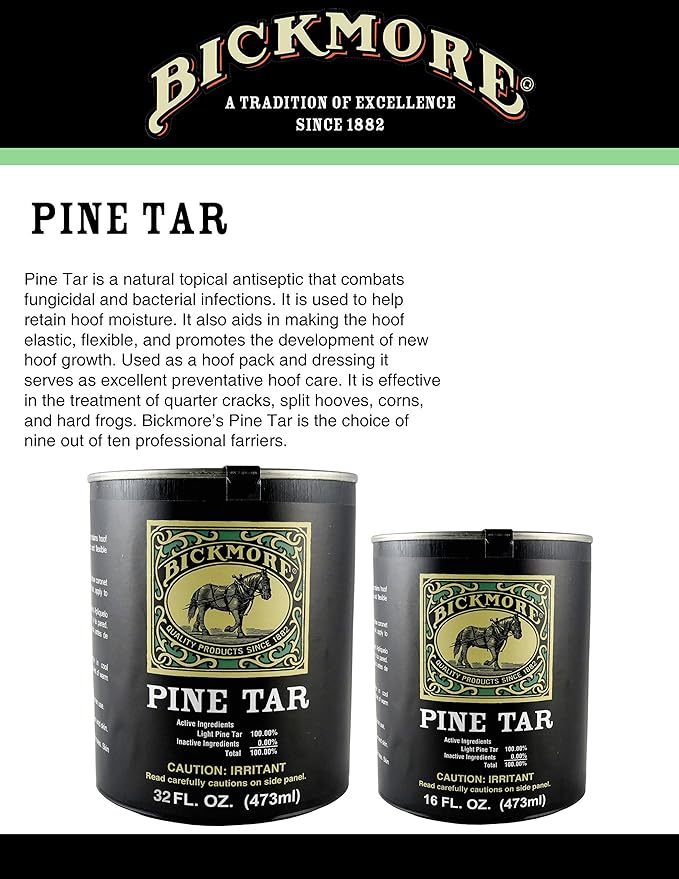 Bickmore Pine Tar 32oz - Hoof Care Formula for Horses