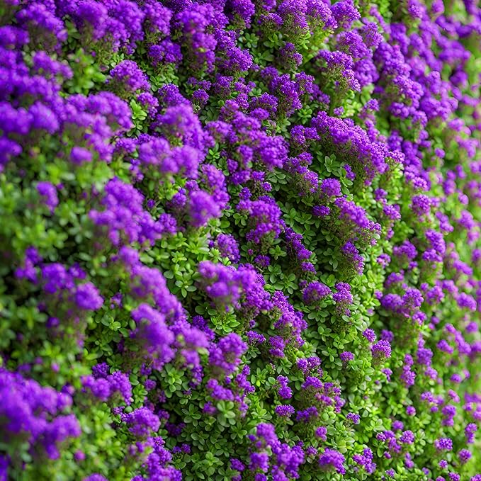 2000+ Rare Purple Creeping Thyme Seeds for Planting - Heirloom Ground Cover Plants Fresh Home and Garden