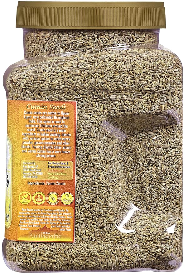 Rani Cumin Seeds Whole (Jeera) Spice 30oz (1.87lbs) 857g PET Jar ~ All Natural | Gluten Friendly | NON-GMO | Kosher | Vegan | Indian Origin