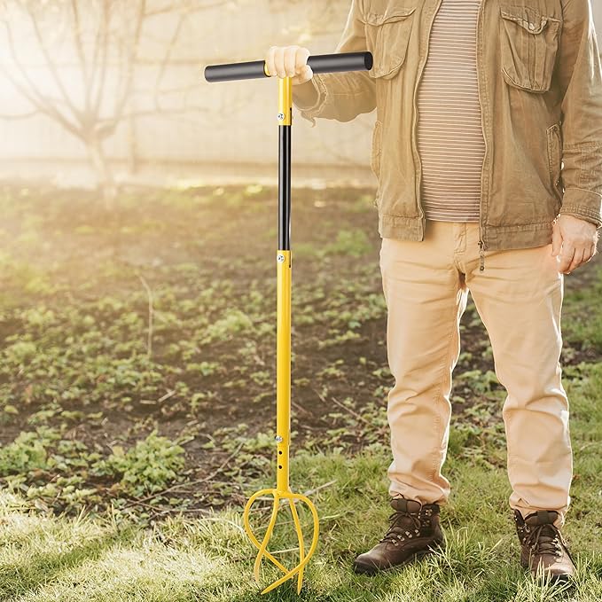 Tiller for Gardening - Adjustable Height Manual Twist Tiller Claw Hand Tiller Garden Tool - Soil Aerator, Garden Cultivator, Hand Tiller, or Compost Aerator Tool - Garden Hand Tools by Pure Garden