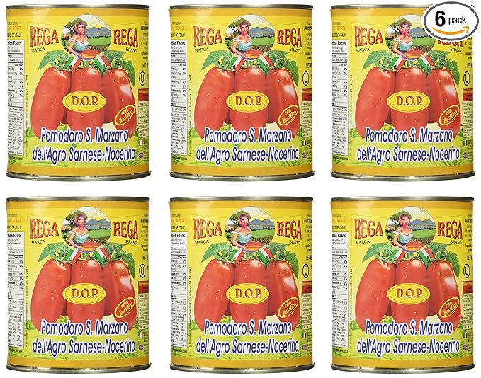 San Marzano Dop Authentic Whole Peeled Plum Tomatoes (6 Pack), 1.75 Pound (Pack of 6)