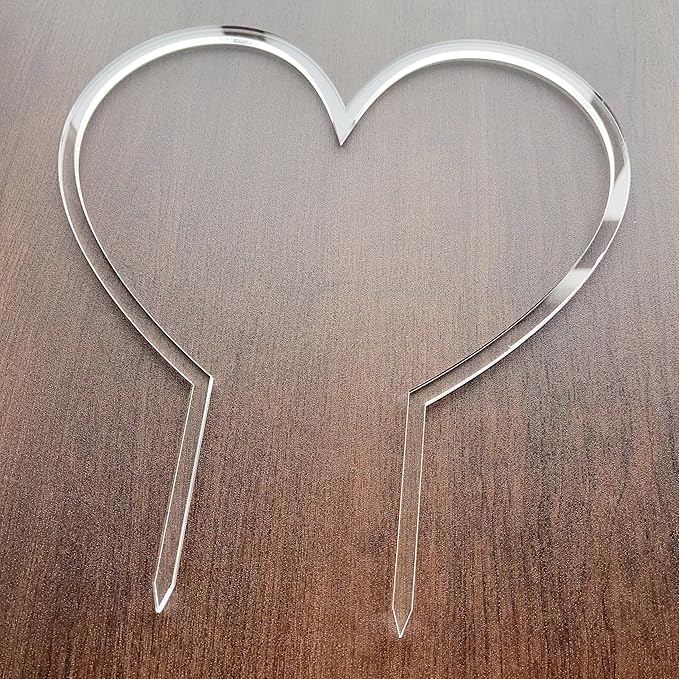 Heart Shape Super Clear Trellis, Hoya Trellis, Indoor Plant Trellis, Houseplant Trellis, Plant Gift, Plant Support and Growth (10.5'' x 11'')