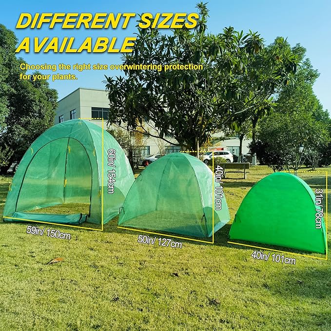 59″*59″*60″ Large Winter Plant Warm Covers with Air Hole for Raised Bed- Warm Tent Freeze Protection Humidity Domes for Germination, Seedling Propagation Protecting Plants from Animals