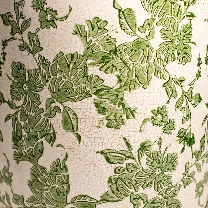 7.7" Large Green Plant Pots, Flower Pots Without Drainage, French Country Farmhouse Pots for Plants, Tree Pot for Olive & Money Tree, Garden & Home Decor, Gifts for Women, Indoor/Outdoor Planters