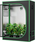 JupiterForce 2x4 Grow Tent with Observation Window and Floor Tray, High Reflective Mylar Hydroponic Grow Tents Indoor Grow Room for Home, Plant Growing, Black, 24"x 48"x 60"